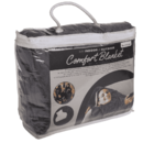 Coperta comfort grigia con maniche e tasche,