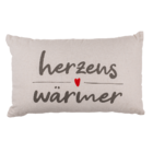 Coussin déco crème, Herzenswärmer,