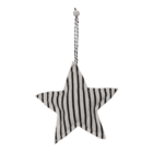 Creme coloured Fabric star & heart for hanging,