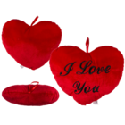 Cuore in peluche rosso, I love you,