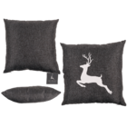 Cuscino decorativo grigio scuro, Cervo,