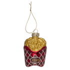 Décoration pour sapin noel en verre, Fast Food,