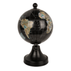 Decoration Globe, black, plastic, ca. 8 x 10 x 15,