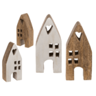 Decoration wooden house 7 x 4 x 15 cm,