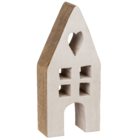 Decoration wooden house, 9 x 4 x 20 cm.