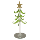 Decorative glass Christmas tree with coloured