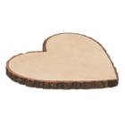 Decorative wooden slice, heart,