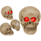 Deko-Totenkopf mit roten LED-Augen,