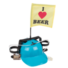 Drinking helmet, I love Beer with flag,