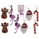 Earrings, Funny X-Mas, made of acrylic,