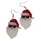 Earrings, Funny X-Mas, made of acrylic,