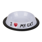 Edelstahl-Futternapf, I love my cat,