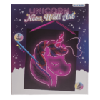 Einhorn Neon-Wandbild,