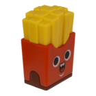 Eraser and double pencil sharpener, "Fries"