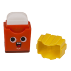 Eraser and double pencil sharpener, "Fries"