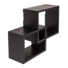 Etagère murale en bois noir, set de 2 pcs,