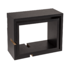 Etagère murale en bois noir, set de 2 pcs,