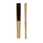 Fächer, Black & White, ca. 21cm, aus Bambus,