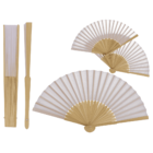 Fan, Shine White, 21 cm, bamboo,