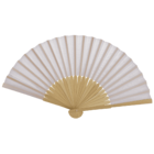 Fan, Shine White, 21 cm, bamboo,