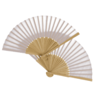 Fan, Shine White, 21 cm, bamboo,