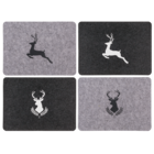 Felt placemat, reindeer, ca. 44 x 32 x 0,02 cm,