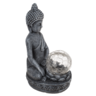 Figura di Buddha solare in poliresina,