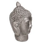 Figura in poliresina, testa di Buddha,