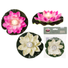 Floating water lily with warm white LED,