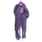 Fluffy scarf with frings,