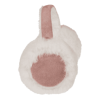 Foldable ear muffs, White Fur,