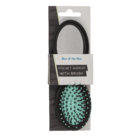 Folding pocket mirror with hair brush,