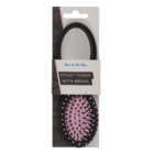 Folding pocket mirror with hair brush,