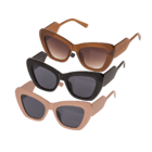 Gafas de sol para mujer, 3 surtidas (6x negro