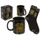 Geschenkset, Queen, Becher und Socken,