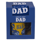 Geschenkset, World's Best Dad, Becher und Socken,