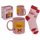 Geschenkset, World's Best Mom, Becher und Socken,