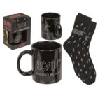 Gift set, AC/DC "Back in Black", mug and socks,