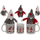 Gift set, Gnome, mug and gnome, 8 x 9 cm,