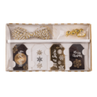 Gift tags, Golden shine, including 6 bells