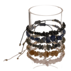 Glas-Armband mit Edelsteinen,