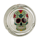Glas-Aschenbecher, Coloured Skull, ca. 8 x 4 cm,