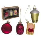 Glas-Baumschmuck, Bubble Tea, 3er Set, Macaron (5