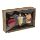 Glas-Baumschmuck, Bubble Tea, 3er Set, Macaron (5