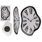 Glas wall clock, Melting Time, 22 x 33 x 4 cm,