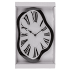 Glas wall clock, Melting Time, 22 x 33 x 4 cm,