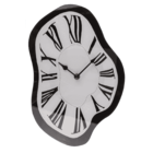 Glas wall clock, Melting Time, 22 x 33 x 4 cm,