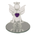 Glass Angel with Heart, 5 cm,