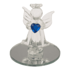 Glass Angel with Heart, 5 cm,