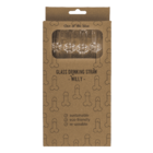Glass drinking straw with cleaning brush, Willy,
